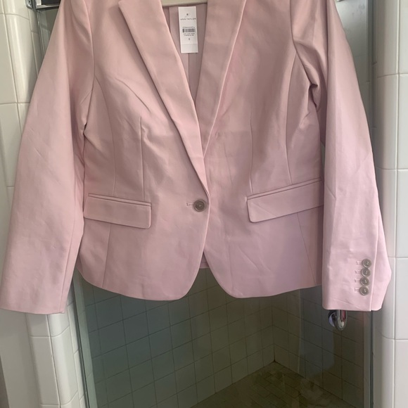 Ann Taylor one button blazer. Pretty in PINK! NWT. - Picture 3 of 3